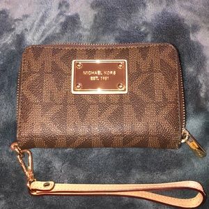 Michael Kors Monogram Wristlet Wallet
